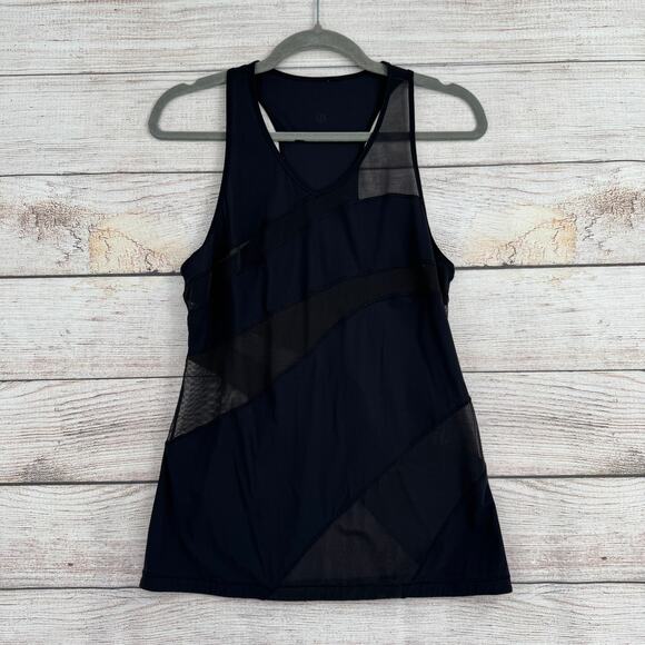 Lululemon Tops - Lululemon Mesh in Motion Racerback Tank Top Womens Small Black